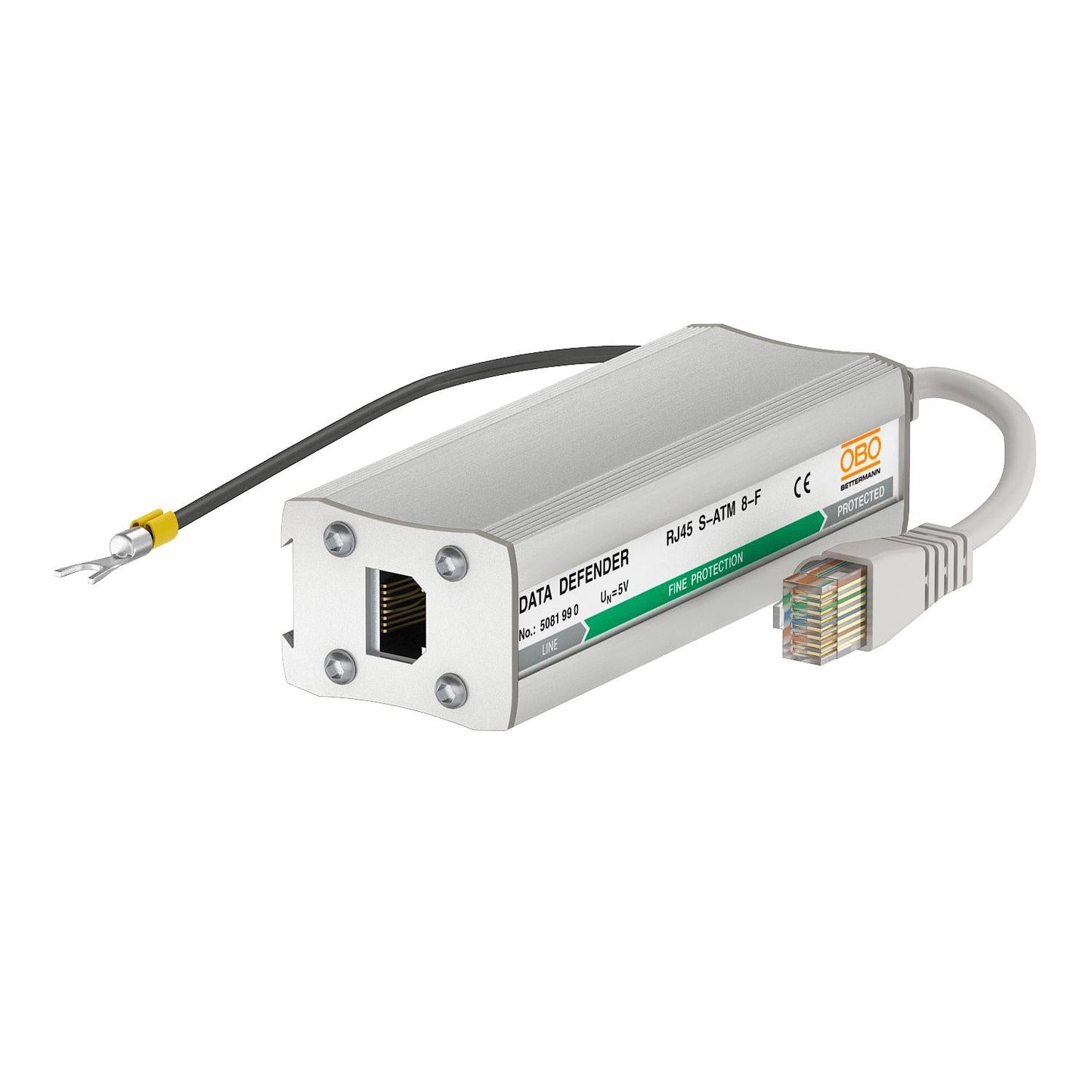 Fine protection 8-F for Ethernet networks (Class D/CAT 5) OBO Type 5081990