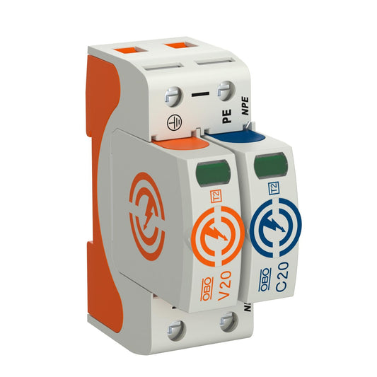 Surge arrester V20, 1-pole + NPE, 320 V OBO Type 5095261
