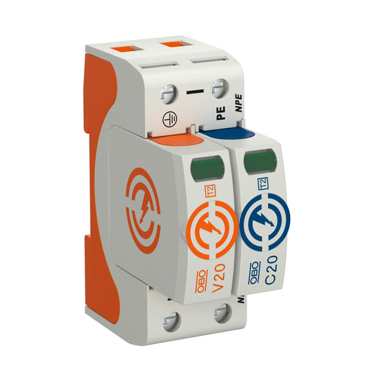 Surge arrester V20, 1-pole + NPE, 385 V OBO Type 5095271