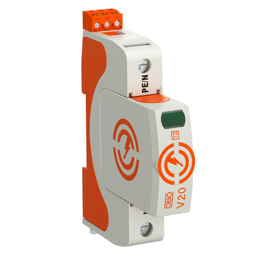Surge arrester V20, 1-pole with remote signalling, 320 V OBO Type 5095291